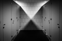 Stalls in a public toilet