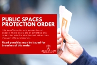 tickets for sale with PSPO notice