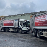 public health covid 19 messages on waste and recycling lorries