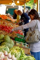 shoppers at Cheltenham's continental market