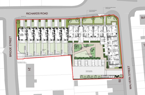 Swindon Road development site map