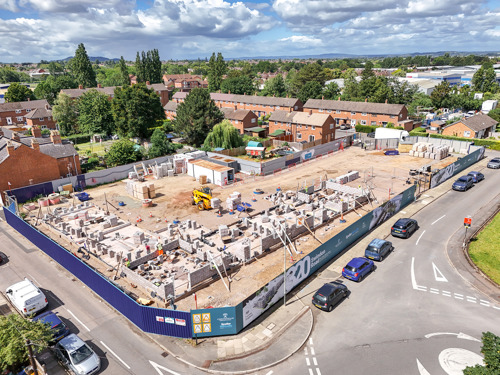 Drone footage of new hoarding for 320 Swindon Road