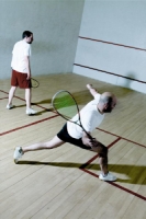 men playing squash