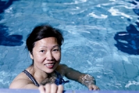 lady in swimming pool
