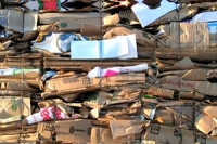 Cardboard to be recycled