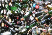 Glass bottles to be recycled