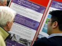 JCS officer talking to a member of the public at a Joint Core Strategy exhibition