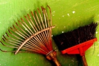 Image of brush and rake