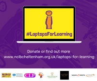 #Laptops For Learning campaign graphic