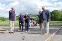 People playing boules / pentanque at Brizen in Cheltenham