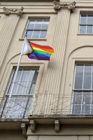 Pride and trans flag at the Municipal Offices