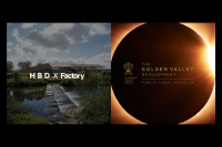 HBD X Factory and Golden Valley Development logos