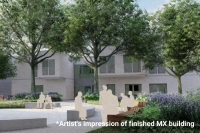 Artist's impression of the finished MX building