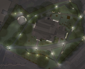 Minster gardens illustrative masterplan night time