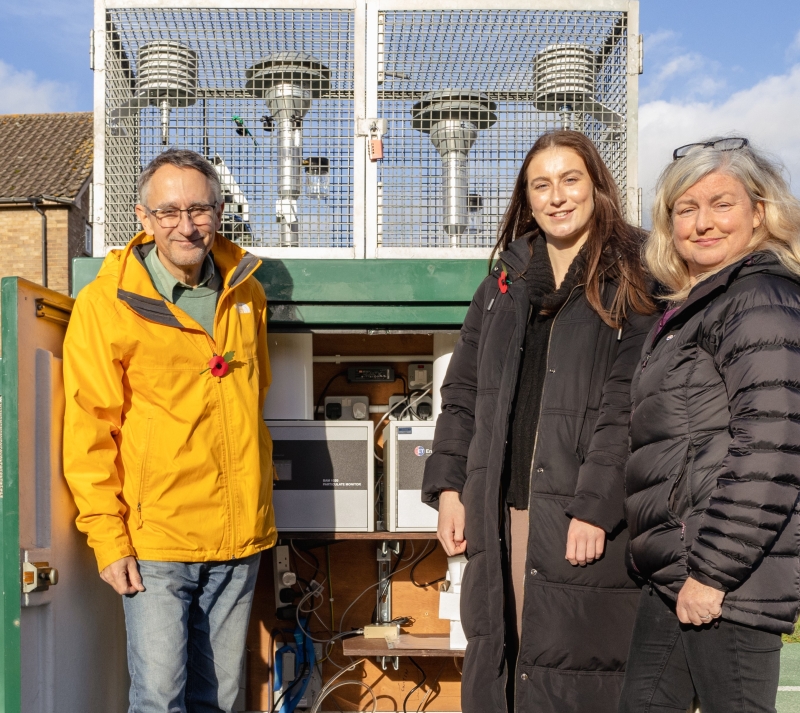 Cllr Horwood at Cheltneham air quality monitoring site