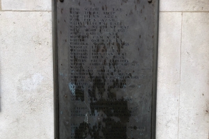 Brass plaque pre-clean October 2023