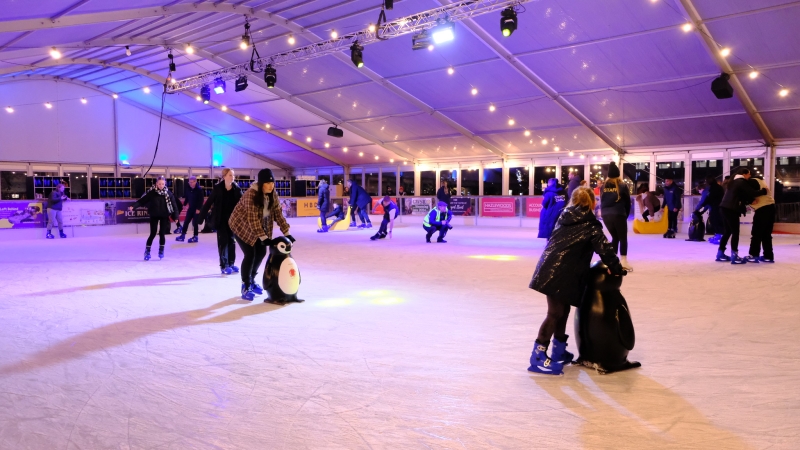 Cheltenham ice rink being used by skaters