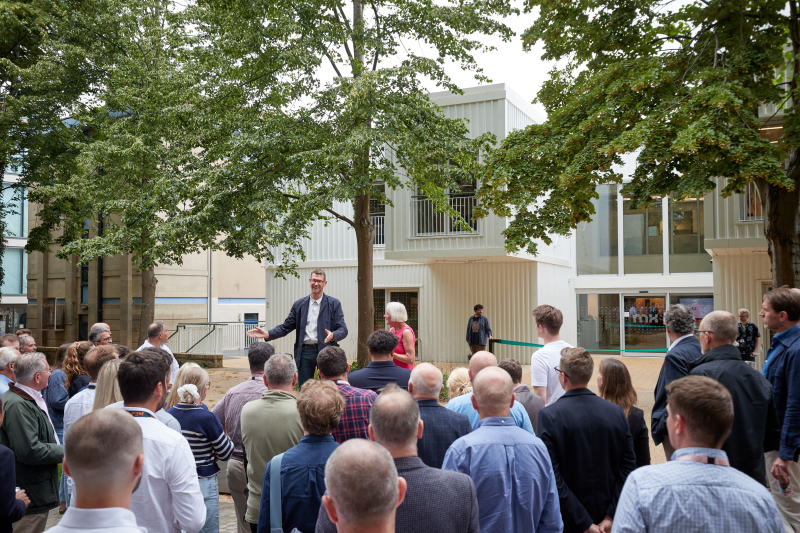 Crowds gather for the official opening of the MX