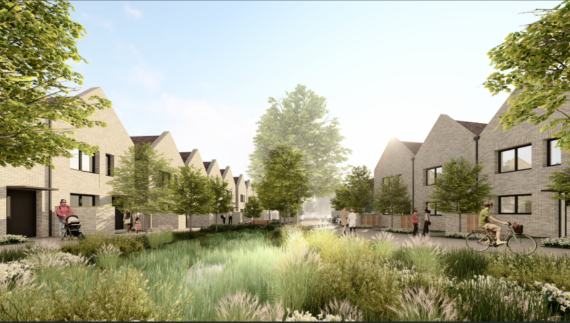 This is an artist's impression of the new housing development